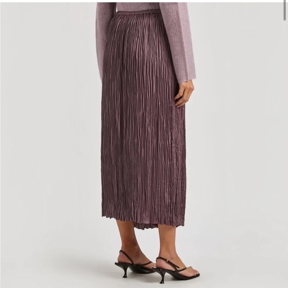 Vince Plum/Purple Pleated Midi Skirt